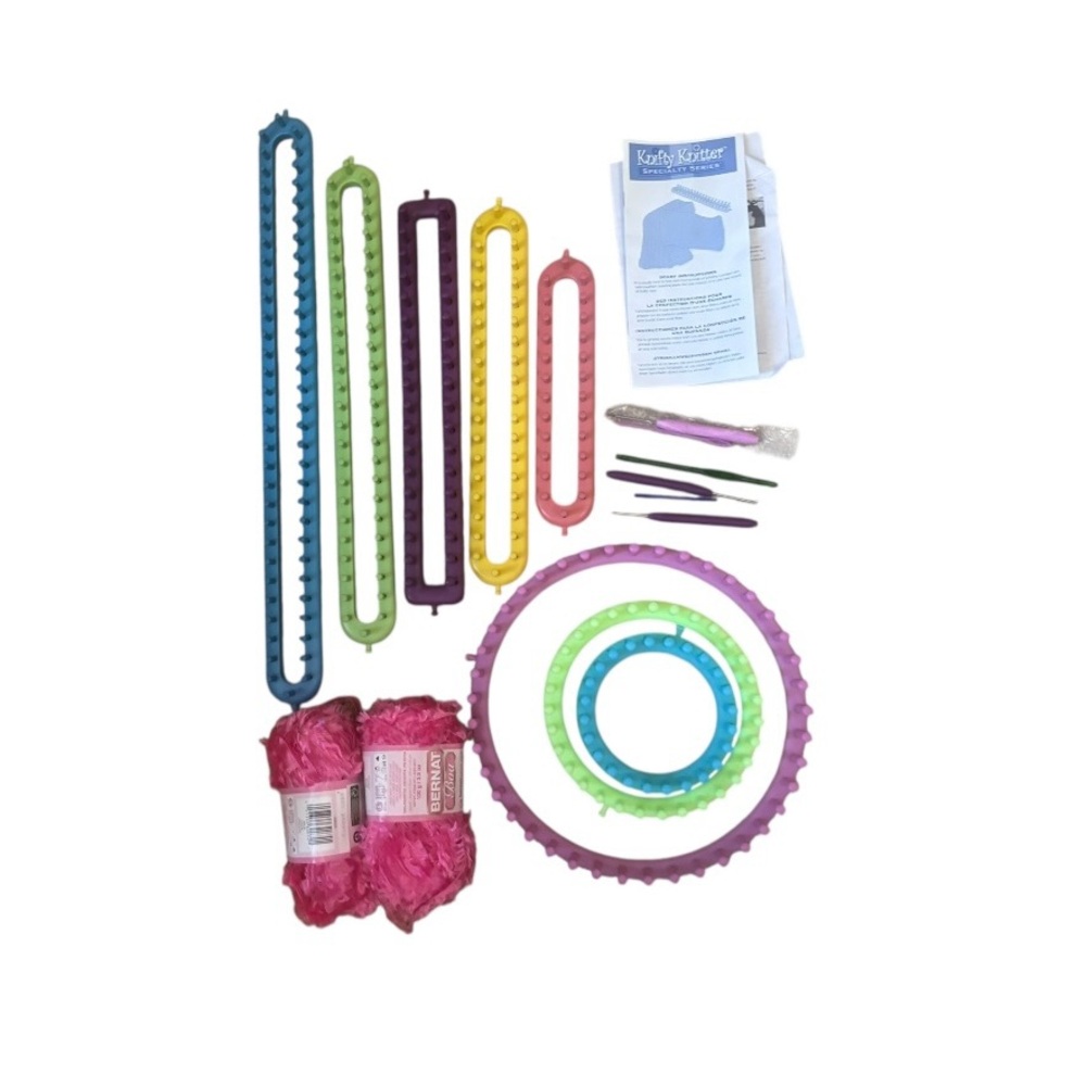 Knitting bundle looms needles carrying bag Knifty Knitter crafter knitter